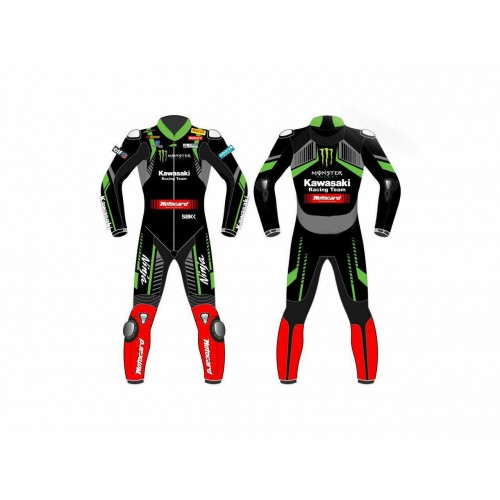 Jonathan Rea Ninja MotoGp WSBK 2018 Motorbike Leather suit Custom made
